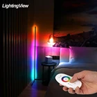 Приглушаемая угловая напольная лампа RGB, стоячие лампы с приложением Romote, умное управление, атмосферное освещение для гостиной, спальни