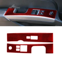 red carbon fiber window lift switch button trim cover fit for nissan 350z 2006 2009