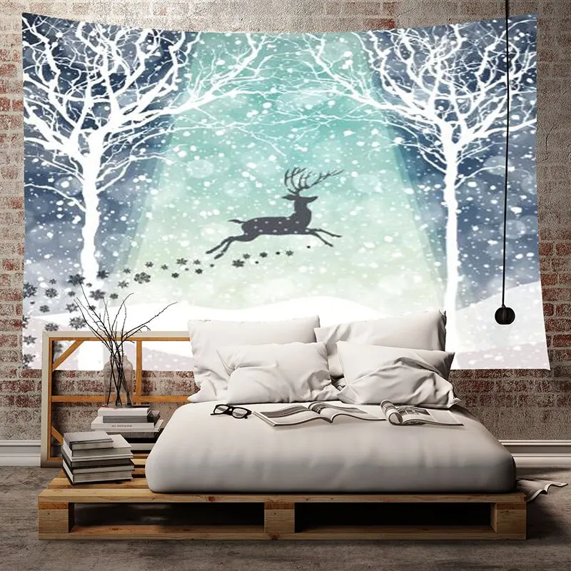 A1 150X130CM 5 Размер 4 цвета настенный Рождественский гобелен с хеллоуинской тематикой украшения для домашнего праздника художественный ковер одеяло йога коврики украшения гобелен - Цвет: A1 150X130CM