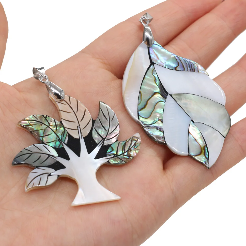 

Natural Shell Big Tree Shape Maple Leaf Shaped Charms for Jewelry Making Necklace Bracelet Accessories DIY Jewelry Accessory