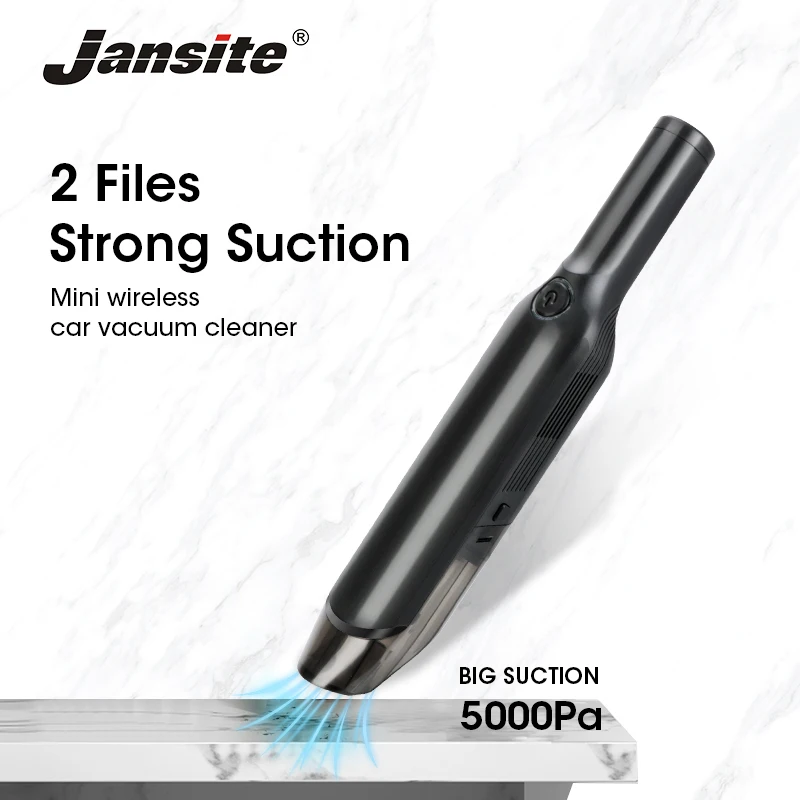 Jansite Handheld Wireless 5000PA Car Vacuum Cleaner Rechargeable Powerful Cyclone Suction Cordless Wet/Dry for Car Home Pet Hair