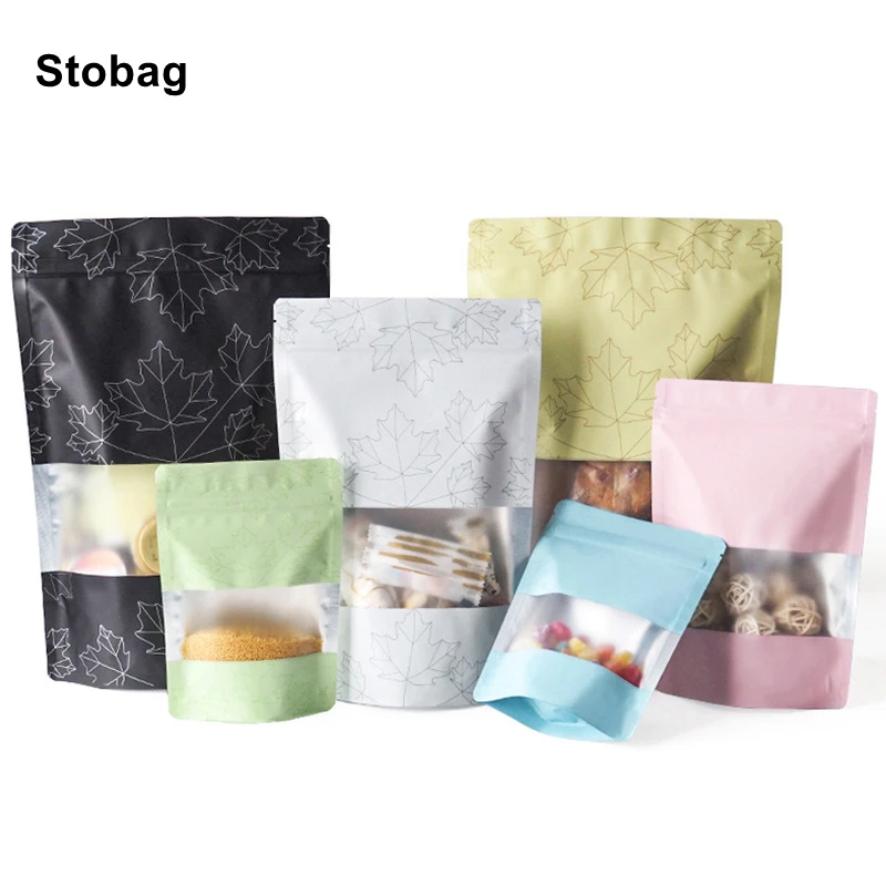 

StoBag 50 шт., цвет, самородящая сумка, прозрачная матовая ткань, герметичный пакет для еды, пластиковая упаковка, для вечеринки, для дома, на зака...
