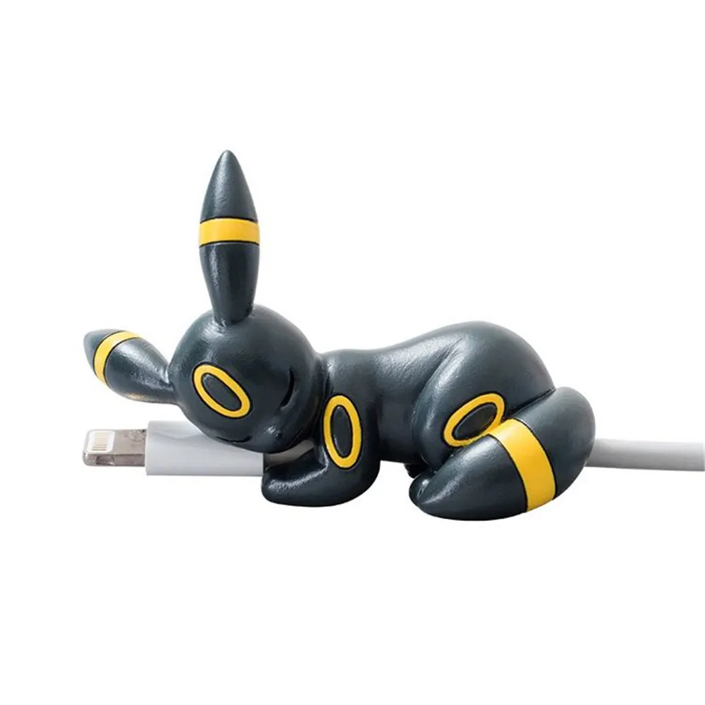 

Mini Cute Eevee Meowth Cable Bite Gag Toys Funny Animal Cable Protector for IPhone Android Toys