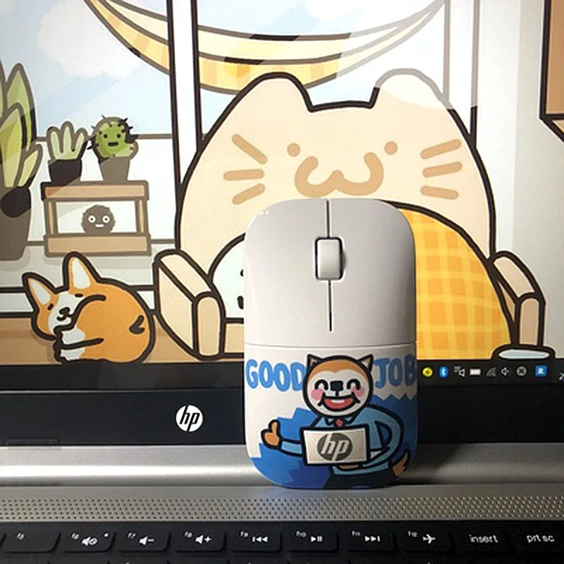 Оригинальная мультяшная Мышь HP 1200 DPI Беспроводная игровая компьютерная мышь
