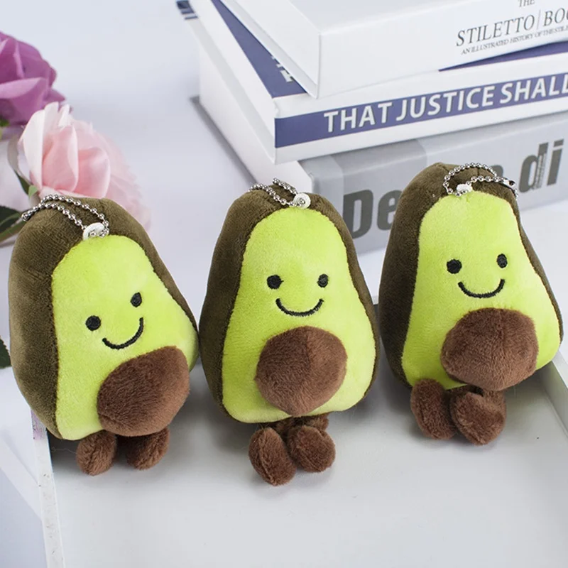 Брелок с авокадо фрукты мягкая плюшевая игрушка заполненная кукла брелок