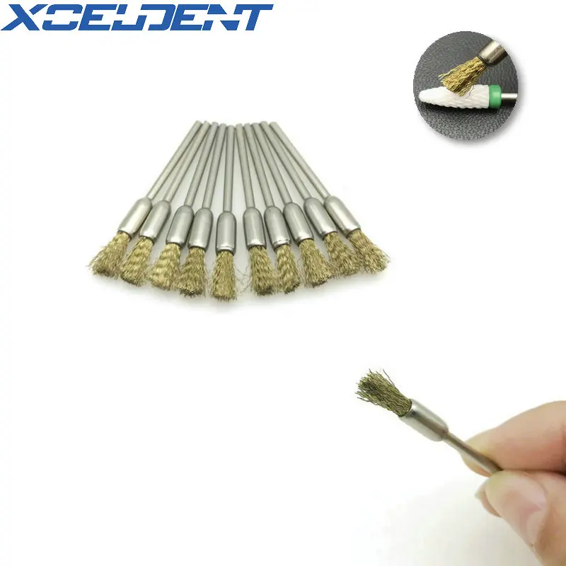 10 шт зубные металлической проволоки ручка Форма Полировочная шлифовальная щетка