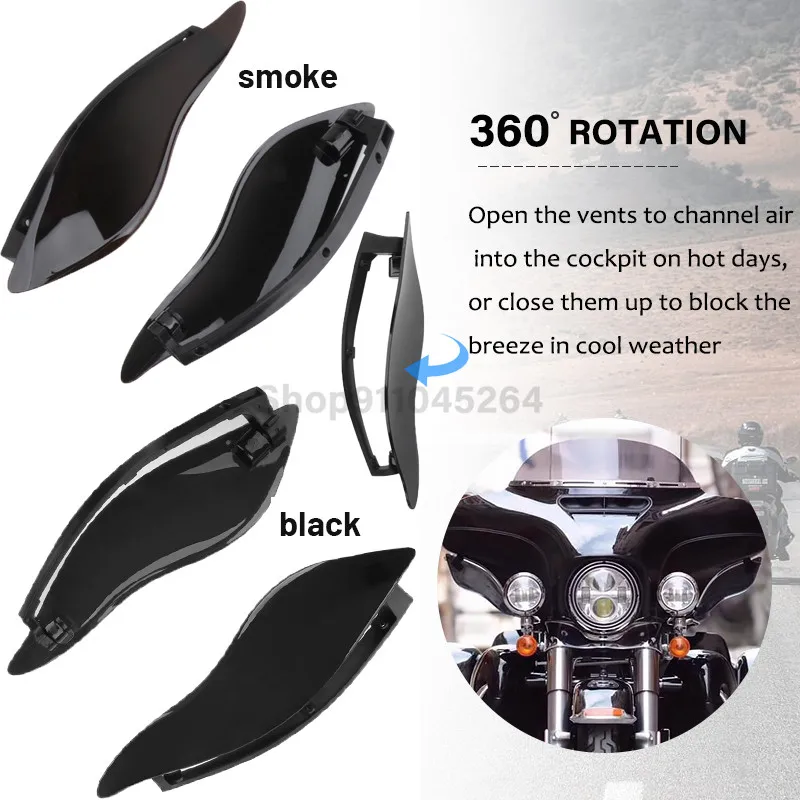 Регулируемый отражатель воздуха на лобовое стекло для мотоцикла Harley Electra Glide Tri