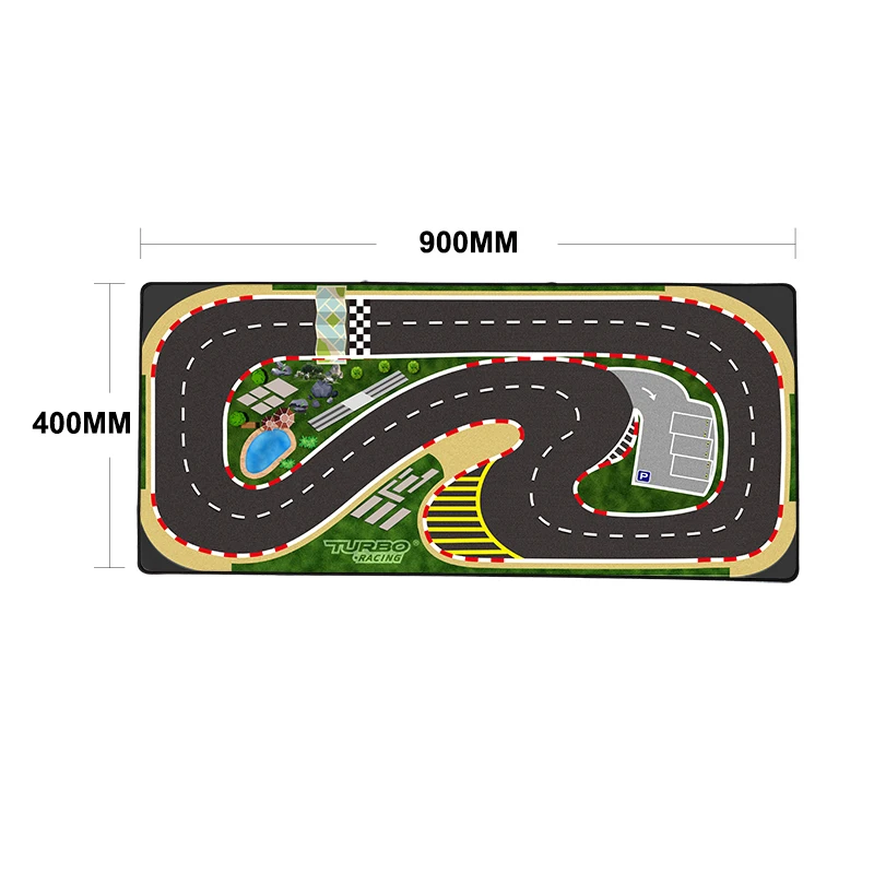 Turbo Racing 1: 76 Scale Mini Car Racing Track Mat  Fit for Different RC Car Remote Control Car Scene images - 6