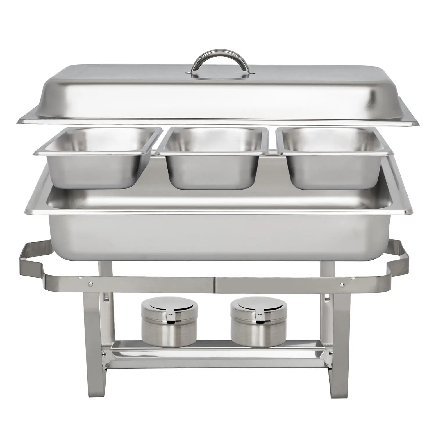 

Catering Stainless Steel Chafing Dish 3 L / 3.2 Quart Rectangular Buffet Chafer