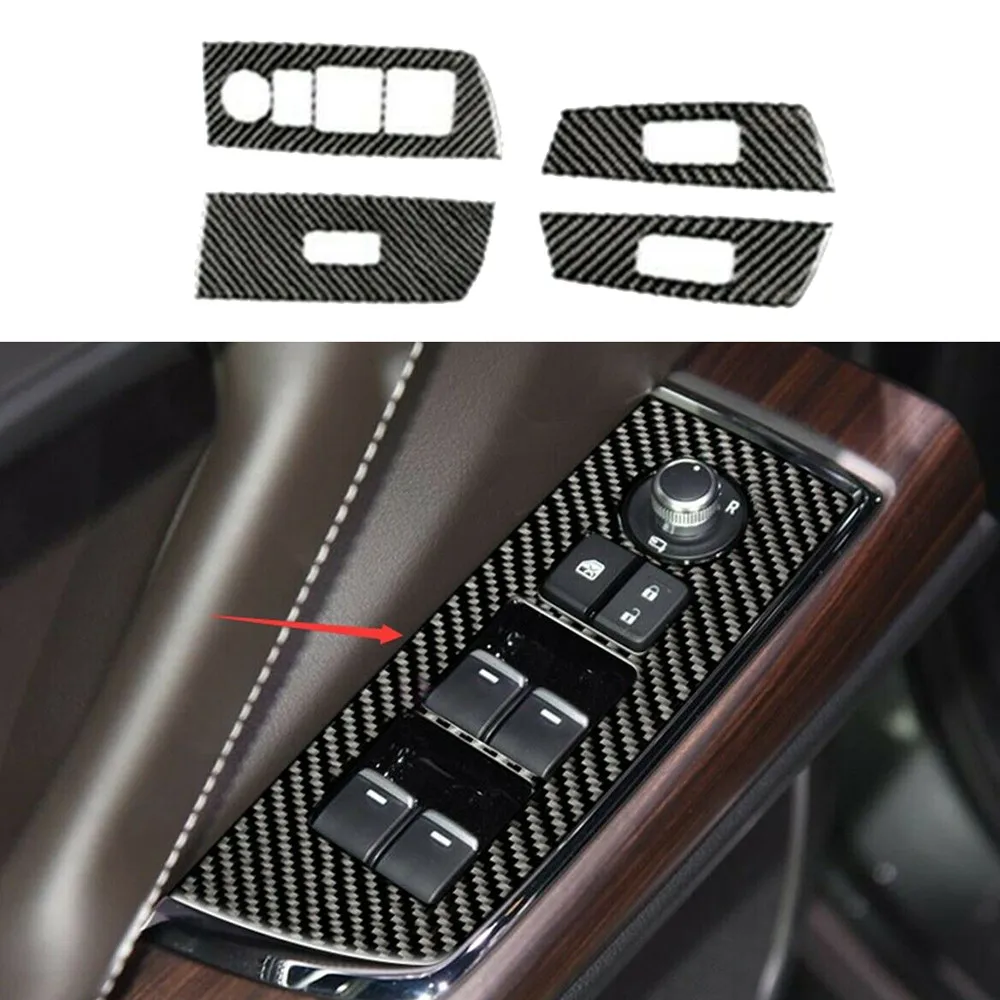

4pcs Window Switch Panel Cover Car Interior Left-Hand Practical Quality