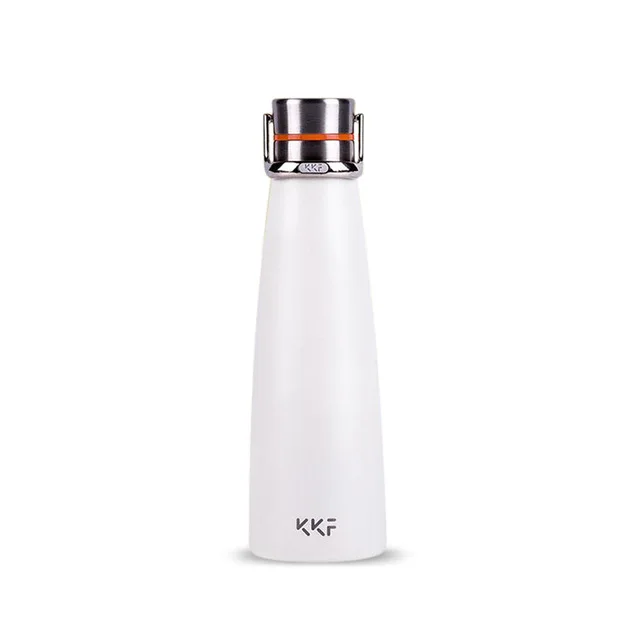 white Xiaomi KKF Вакуумная бутылка с изоляцией 24h термосы из нержавеющей стали термос-колба для путешествий и спорта умный вакуумный термос-бутылка для воды - Цвет: white