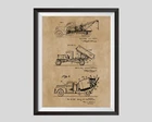 Самосвал, буксир, бетонный грузовик, плакат с запатентованной конструкцией, подарок грузовику, декор детской комнаты, настенное искусство