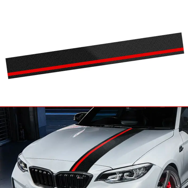 

Carbon Fiber Car Sticker Decal Sticker Universal Wrap 55.11\"X7.08\" 5D