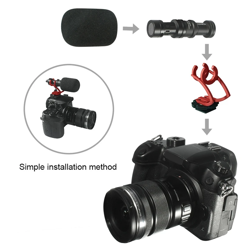 COMICA CVM VM10II видео Запись микрофон на камеру/телефон микро телефон для Canon Nikon Sony DSLR