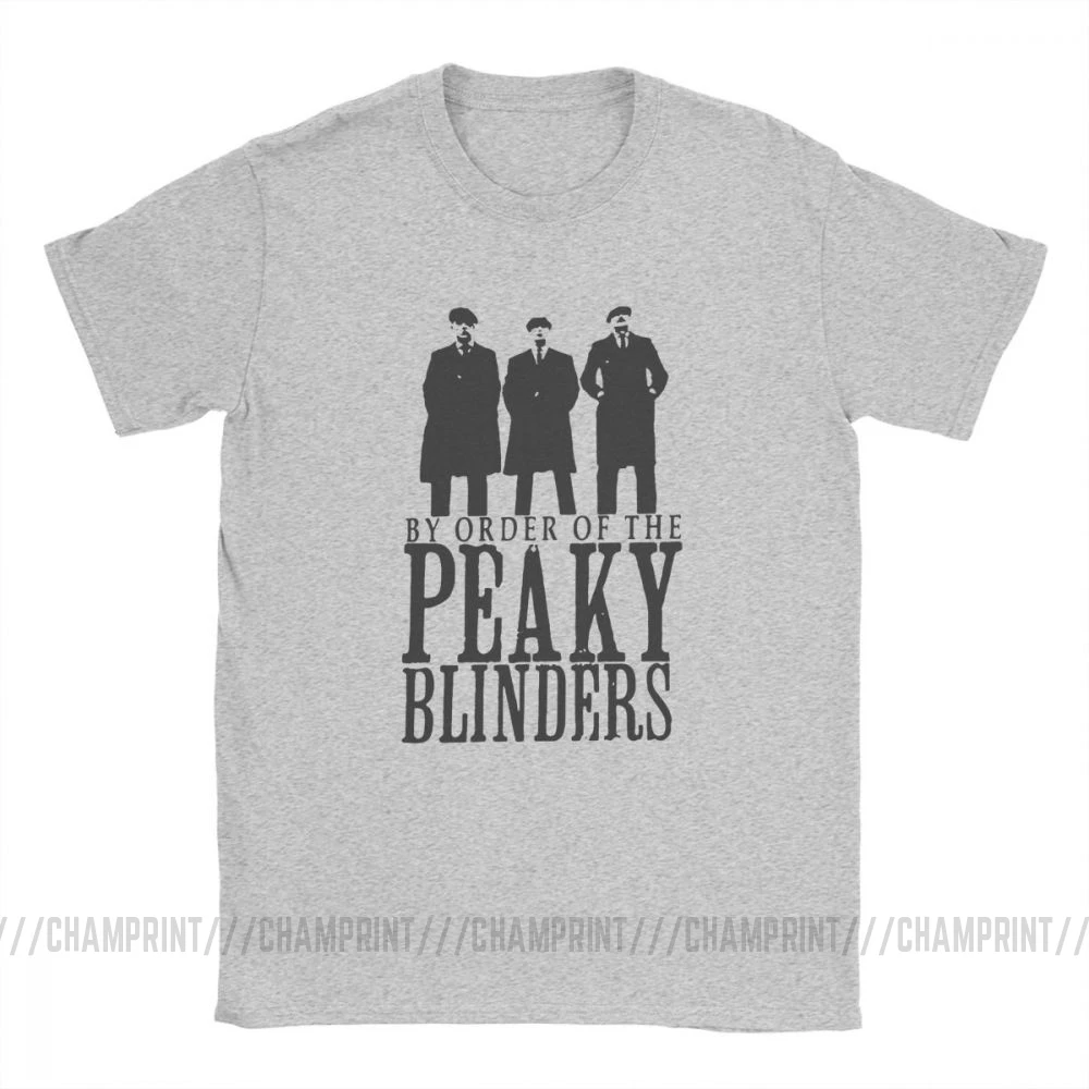 Peaky Blinders, Мужская футболка, Arthur Thomas, TOMMEE, Shelby, летние топы, короткий рукав, Повседневная футболка с круглым вырезом, хлопок, футболки размера плюс - Цвет: Серый