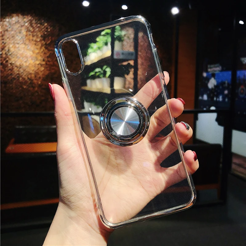 Силиконовый чехол с кольцом для iPhone 11 pro 6 6S 7 8 Plus X XS MAX XR | Мобильные телефоны и