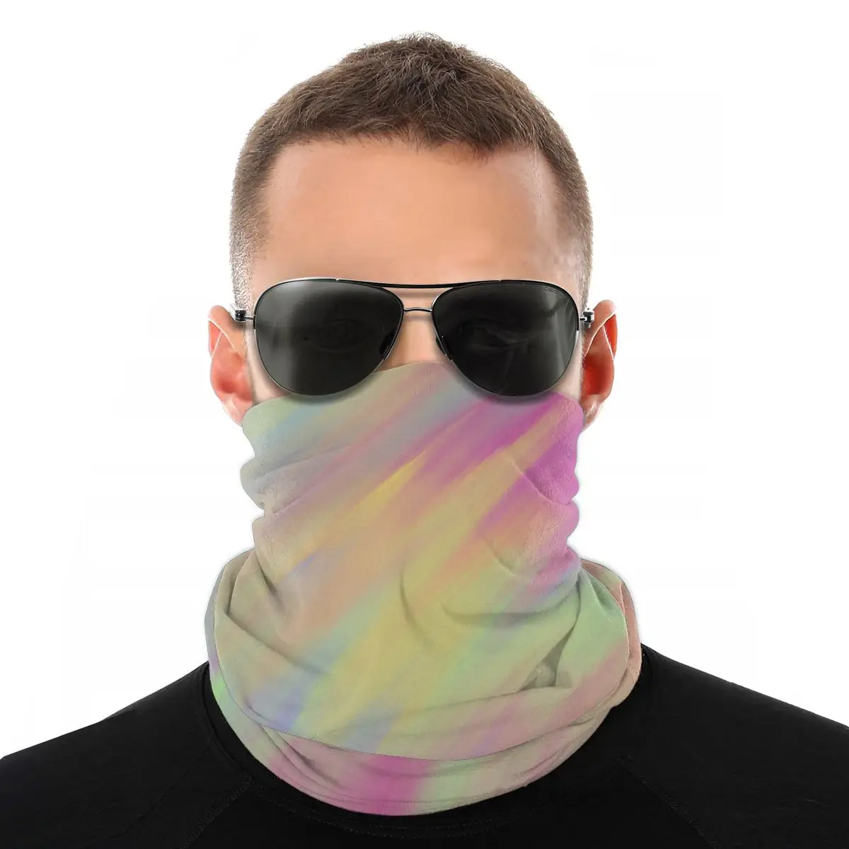 

Смешанный желтый шарф, маска на шею для мужчин и женщин, модный шарф-труба, бесшовная бандана, ветрозащитная повязка для головы, езда на вело...