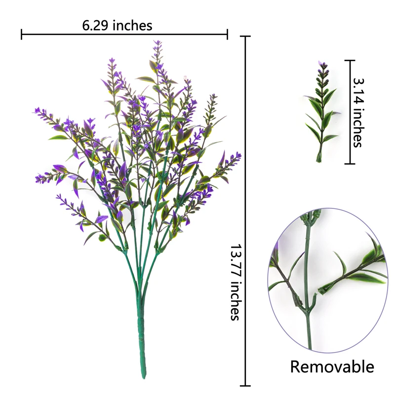 

Artificial Flower Plastic Lavender Fake Plant Wedding Home Garden Decoration Bridal Bouquet Photography Props Household Products