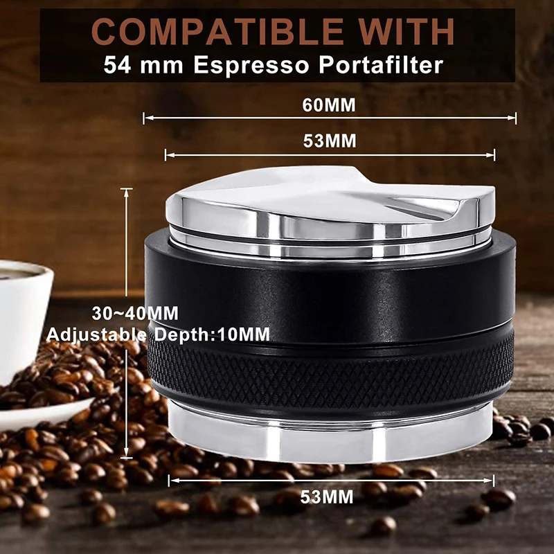 

5m Coffee Distributor Espresso Tamper Double Head Coffee Leveler Espresso Distribution Tool with Coffee Tamping Mat