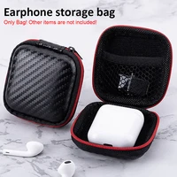 portable earphone bags mini headphone storage bags waterproof earbuds earphones accessories case usb cable carrying hard bag box
