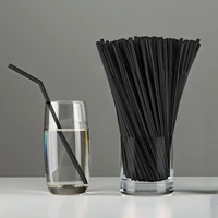 6 x 210 mm black cocktail straws black plastic straw for birthday event wedding straws home supplies drinking decorative