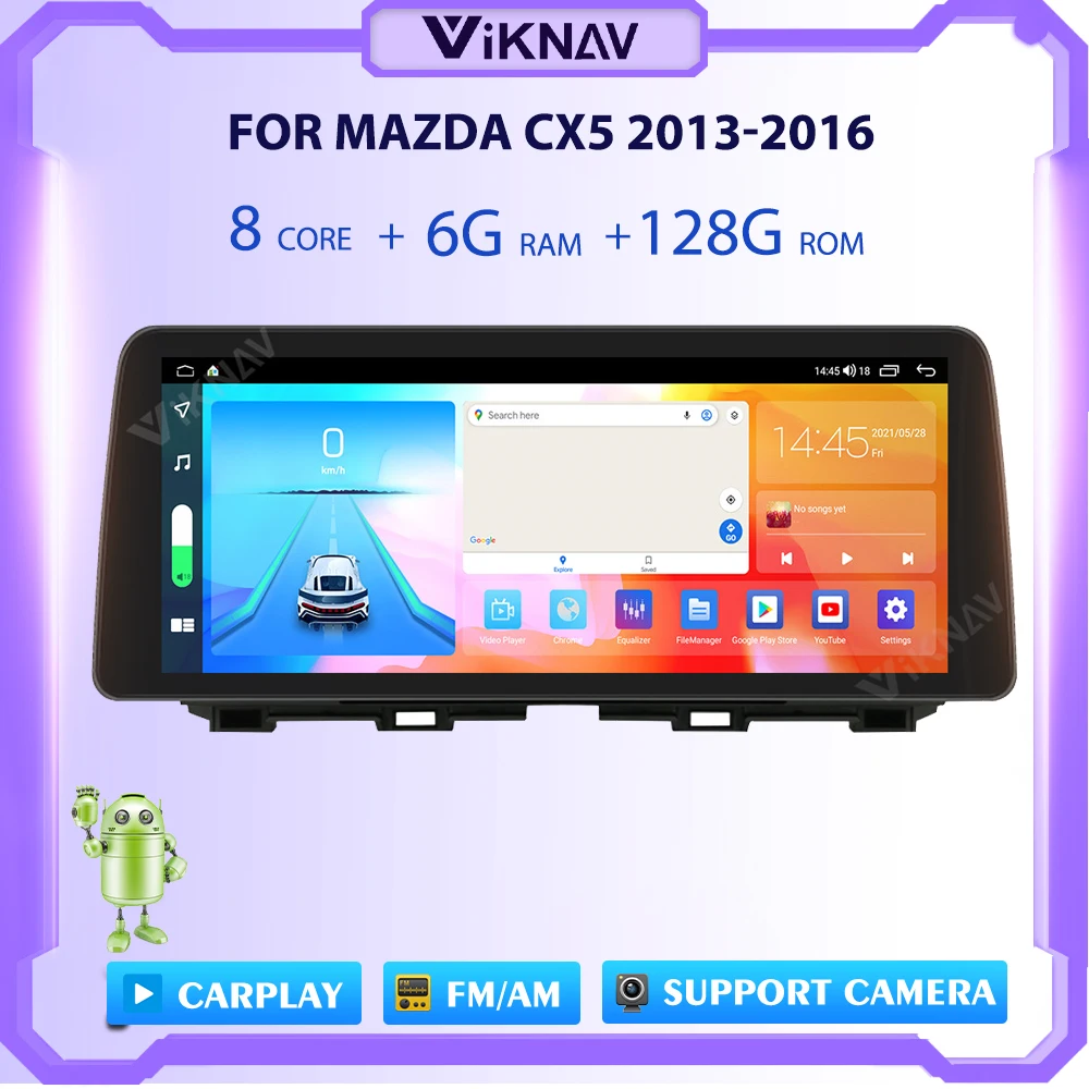 Автомагнитола для MAZDA CX5 12 3-10 0 2013 дюйма Android 2016 GPS 128 Гб ПЗУ | Автомобили и мотоциклы