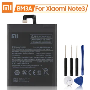 100 original xiaomi bm3a replacement battery for xiaomi mi note 3 mi note3 3300mah large capacity phone battery free tools free global shipping