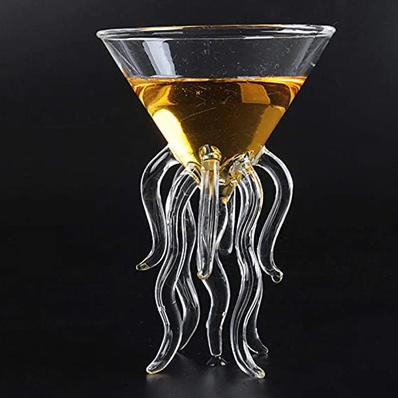 Хит продаж Коктейльная чашка осьминог прозрачная стеклянная для сока с Медузой