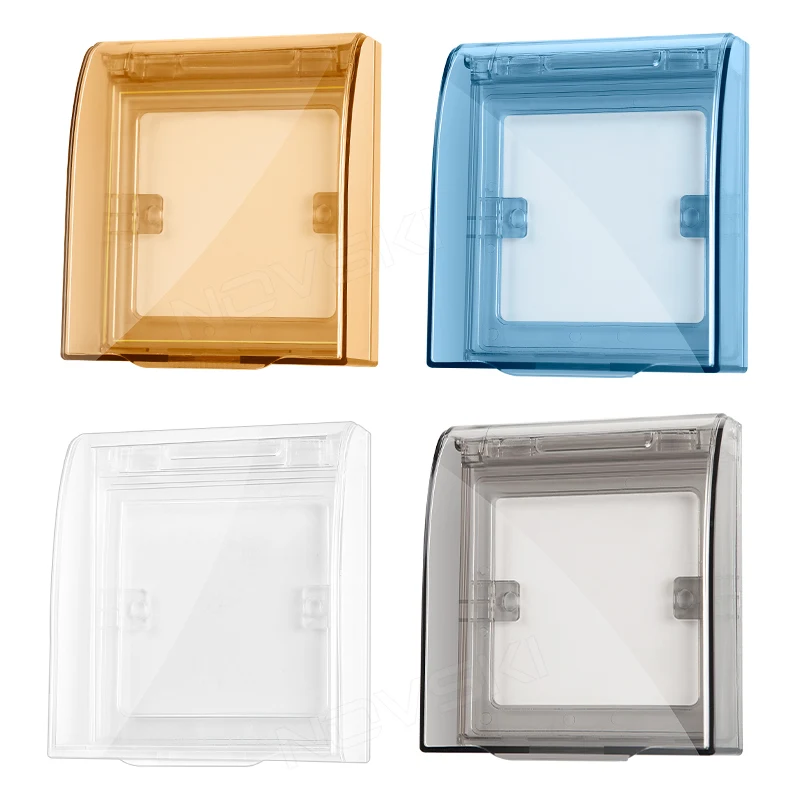 

NOVSKI Universal Waterproof IP66 Wall Socket Plate Panel Switch Box Cover Protector, Flame Retardant, 360 degree waterproof