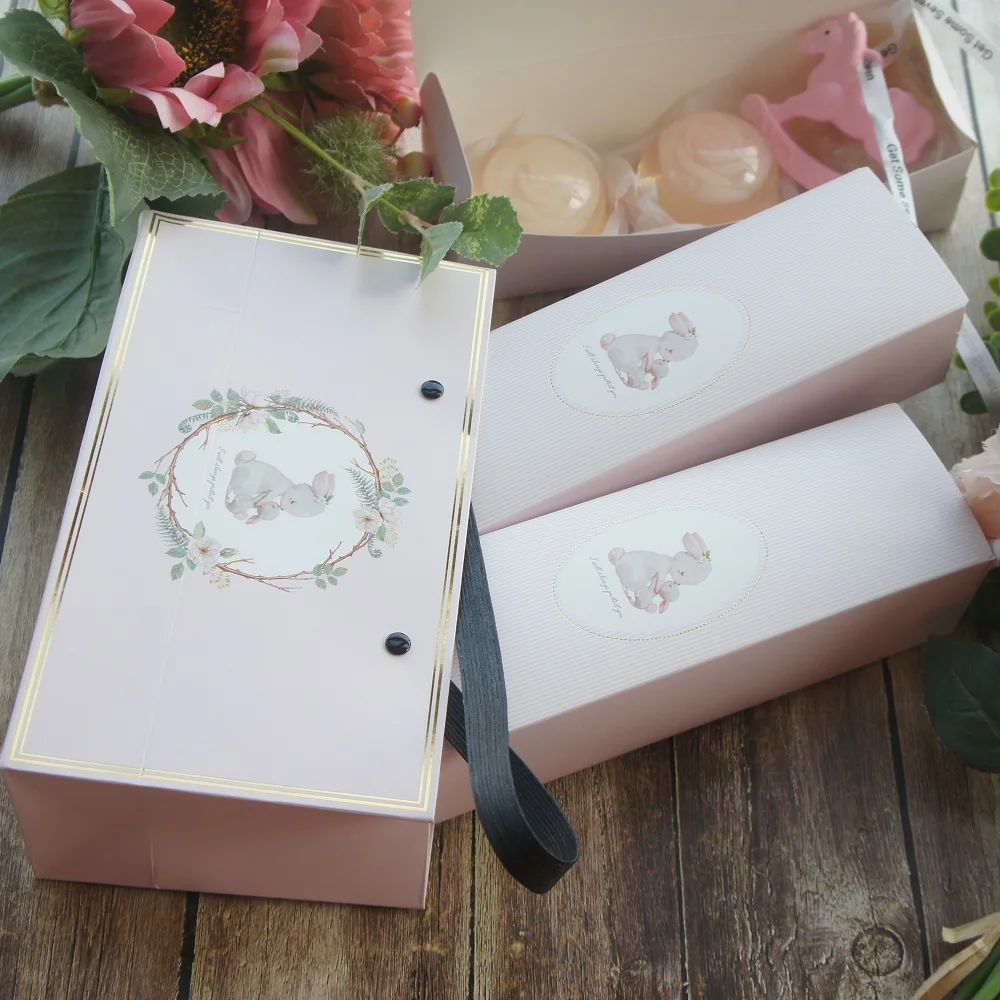 10 коробок 5 пакетиков набор мягкий розовый мама ребенок кролик дизайн бумажная