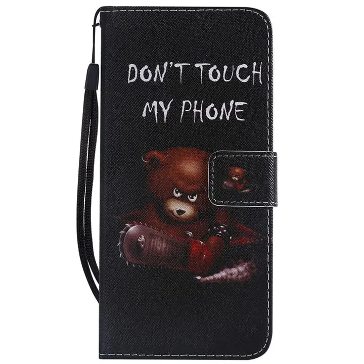 Bear Роспись Флип кожаный чехол для samsung Galaxy A3 A5 A6 плюс A7 A8 A9 J2 Core J7 J8 J330 J530 прочные телефонные чехлы с P06F - Цвет: Bear