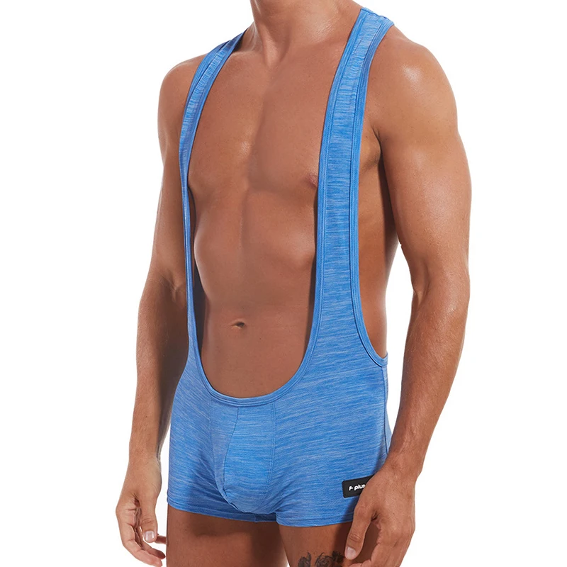 

Sexy Men Undershirts Jockstrap Bugle Pouch Bodysuits Wrestling Singlets Jumpsuits Leotard Teddies Open Butt Underwear Plus Size