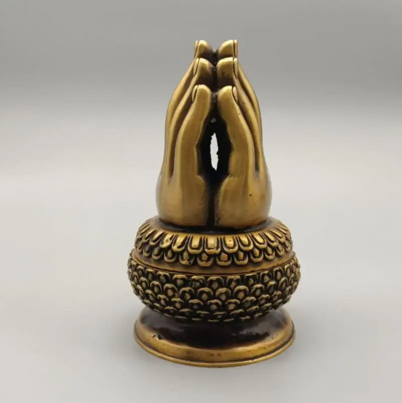 

Китайская латунная статуя будды ручной курильницы