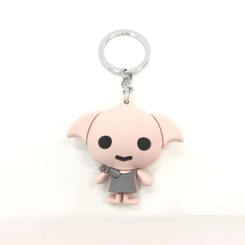 Harri ПВХ 3d фигурный брелок игрушки с кольцом HARRI Добби Хедвиг фигурка Гермиона Сова Рон кулон с Кольца Игрушки для детские брелки