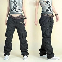 2021 new arrival fashion hip hop loose pants jeans baggy cargo pants for women casual solid soft material womens sweatpants