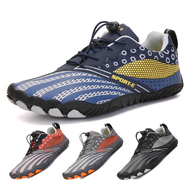 

Мужские сетчатые акватуфли, профессиональная Нескользящая прочная обувь для активного отдыха, походов и спорта, крутые кроссовки для водны...