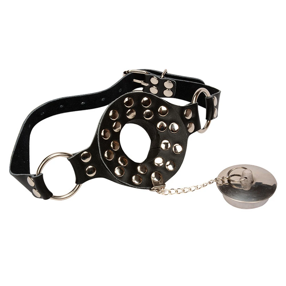 

SM Sex Toy Slave Harness Leather Studs Ball Gag BDSM Bondage Fetish Mouth Restraint Sex Toy Product Erotic Toys