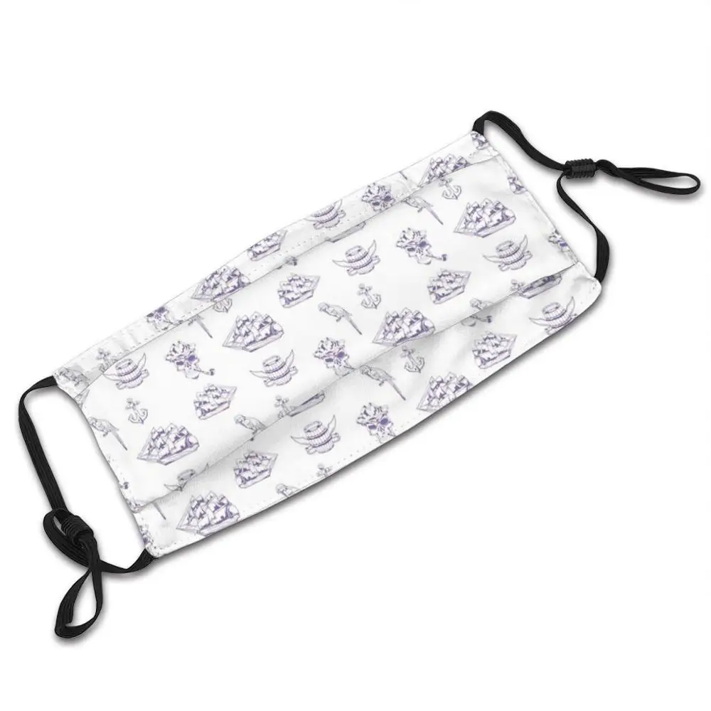 

Pirate Pirates Pack Purple Pattern Fashion Print Face Mask Reusable Washable Funny Pm2.5 Filter Mouth Mask Pirate Pack Pirates