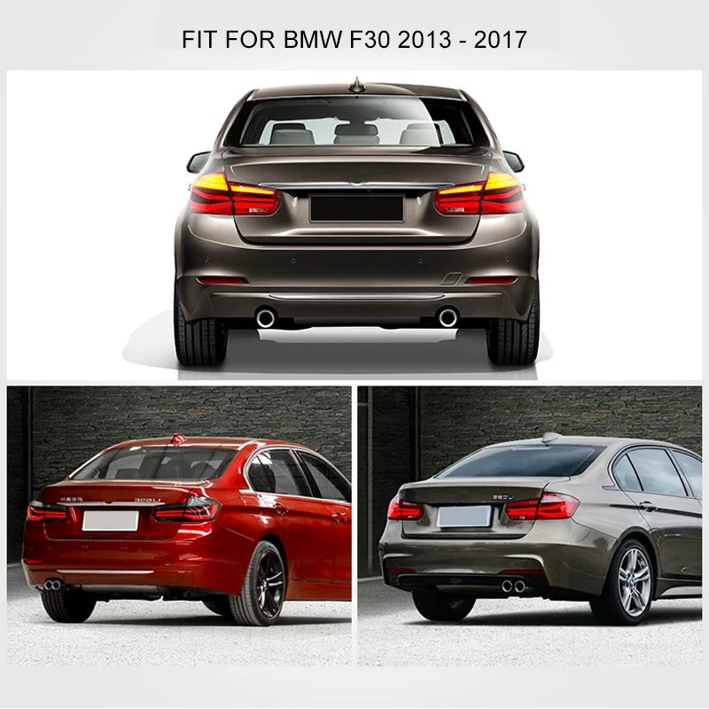 Светодиодный задний фонарь для BMW F30 F35 2013 2014 2015 2016 2017 красный Копченый черный