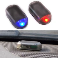 car anti theft caution led light wireless warning anti theft fake security light solar power simulated alarm auto accessorie