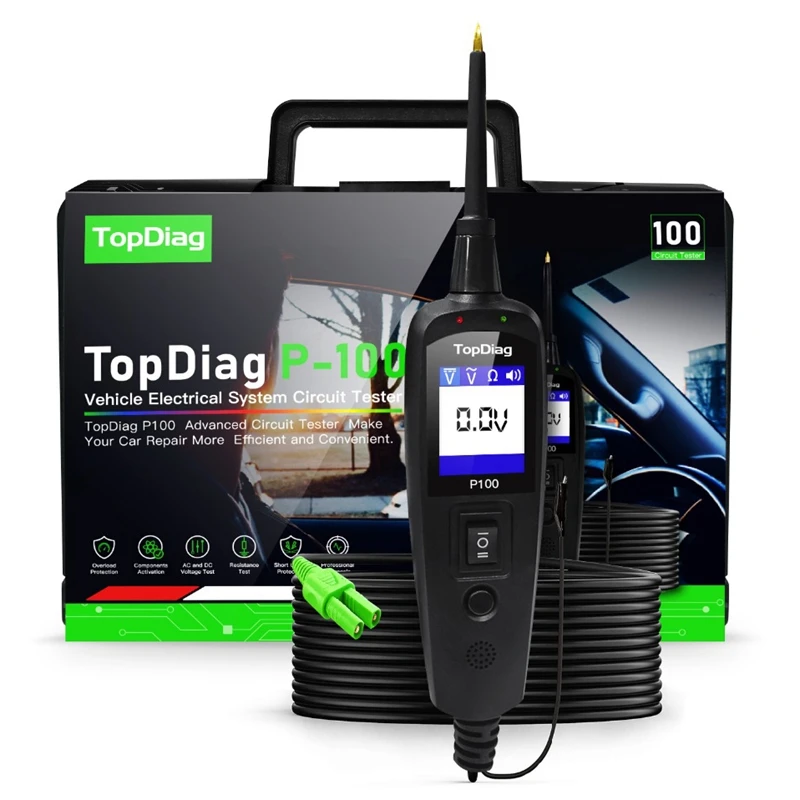 

TopDiag P100 Power Test Power Probe Electric Circuit Tester Car Diagnostic Tool for Cars Trucks