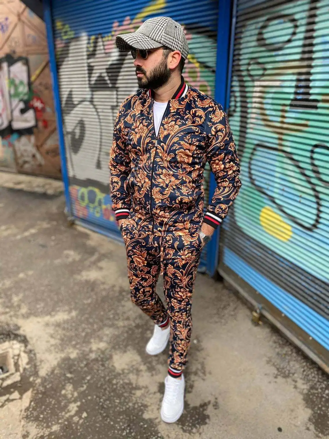 

Спортивные костюмы для фитнеса с 3D принтом, на молнии