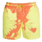 Мужские летние шорты, быстросохнущие мужские шорты со шнурком и термочувствительностью, спортивные короткие плавки