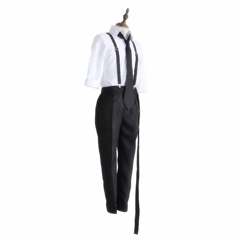 

NEW Bungo Stray Dogs Atsushi Nakajima Cosplay Costumes Shirts Pants Tie Gloves Set Anime Clothing