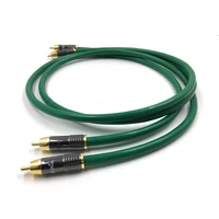 free shipping 2328 hifi silver plated 2rca cable high quality 6n ofc hifi rca male to male audio cable