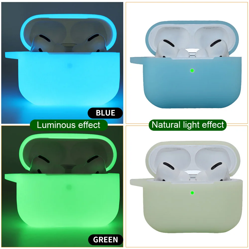 TPU Case For Apple Airpods Pro Protective Cover for airpods pro 3rd 2 1 Luminous Case For Air Pods Glowing in dark earphone case