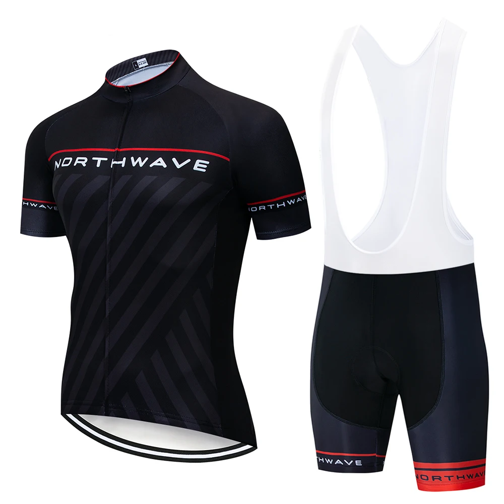 NW 2019 NORTHWAVE verano hombres ciclismo Jersey manga corta conjunto transpirable babero pantalones cortos ropa de bicicleta | Спорт и