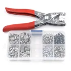 1 плоскогубцы + 100 наборов, 3 цвета, 9,5 мм, металлические кнопки Ipomoea. Инструмент для установки пряжки. Пуговицы для детской одежды с заклепками.