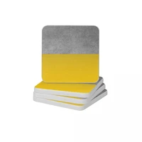 concrete and mustard color block natural diatomite square round coaster resistant water cup bonsai mat soap pad diameter 10cm