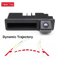 dynamic trajectory car camera for audi a6 c6 q7 20052011 reverse backup rear view trunk handle hd ccd night vision ntsc rca
